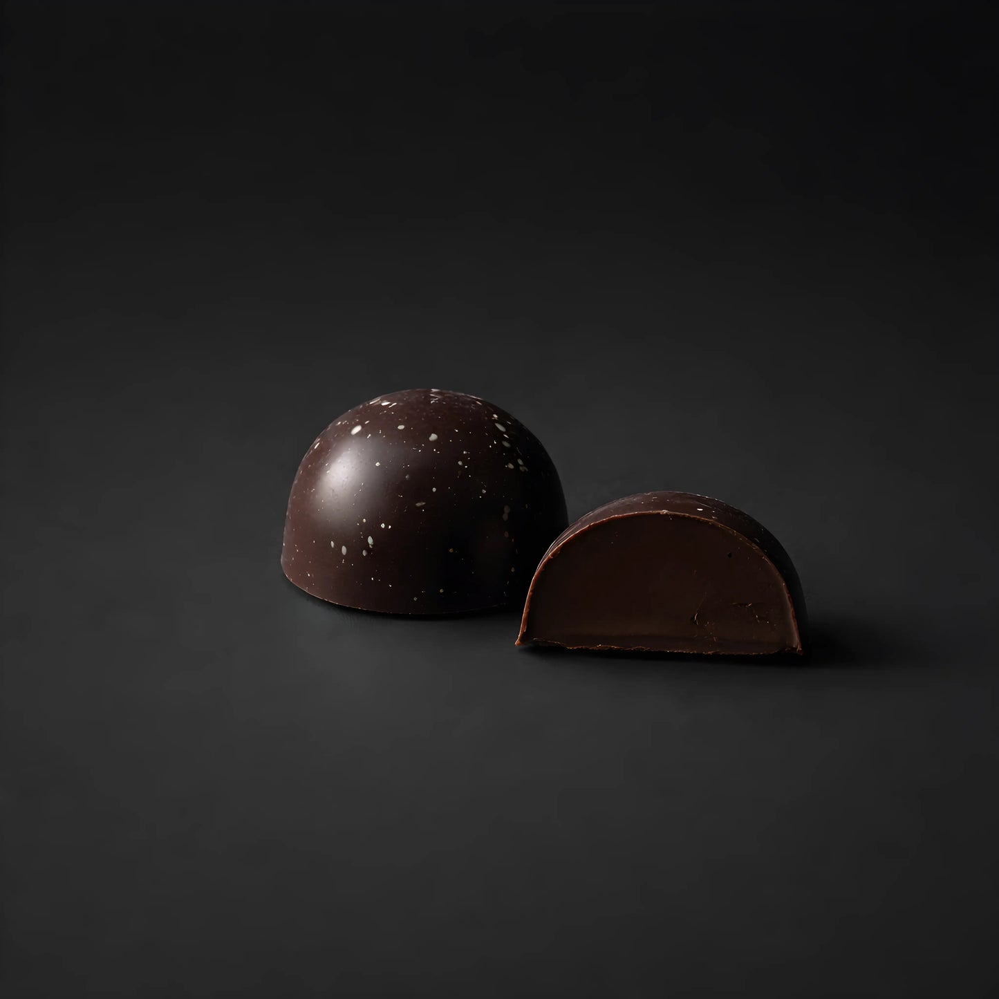 Dark Chocolate + Intense Dark Chocolate Ganache + Cocoa Nibs